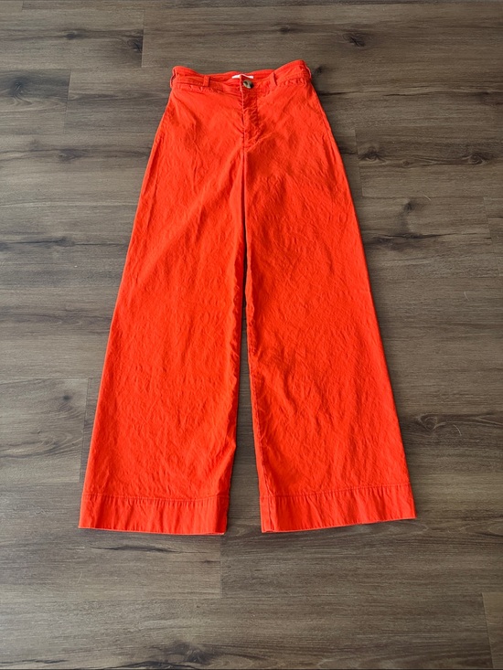 Maeve Pants - Maeve by Anthrologue Bold Orange Wide-Leg Trousers. Size 24